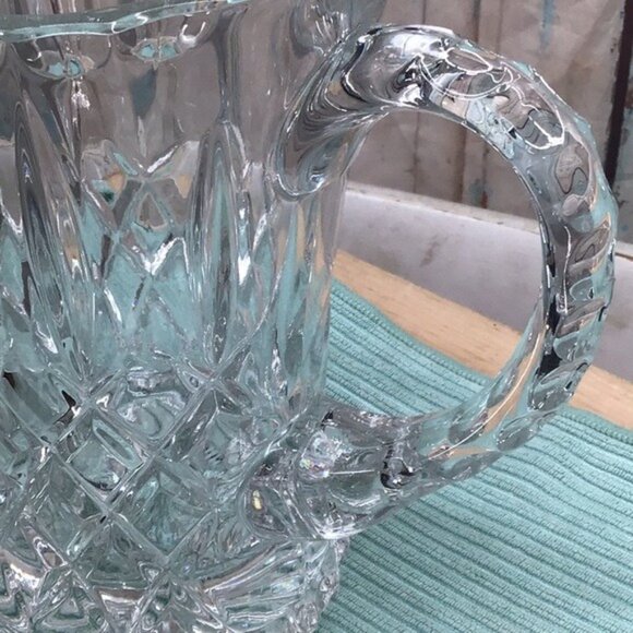 Gorham King Edward Crystal Glass Pitcher With Diamond Cut Design Made In Germany - Picture 4 of 7